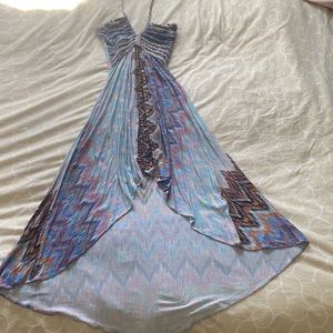 Sky brand XS Hi Low Maxi V Neck Dress